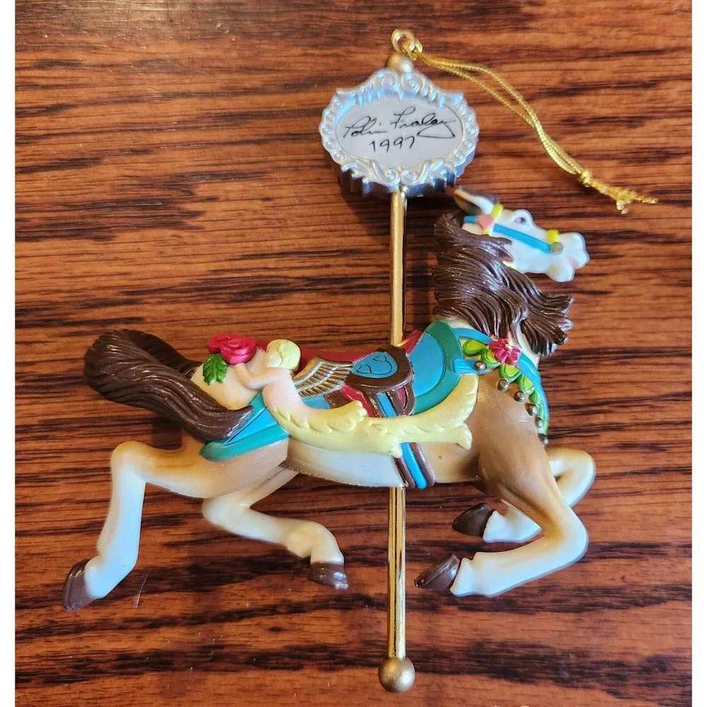 1997 Enesco Tobin Fraley Carousel Horse Vtg Ornament‎